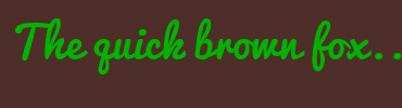 Image with Font Color 00B300 and Background Color 4E2E28